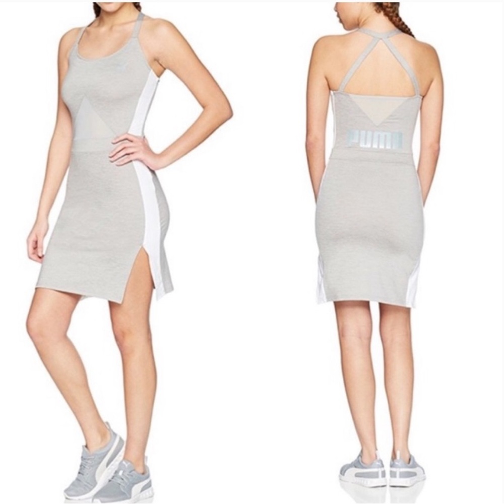 Puma Women’s Light Gray Strappy Tank Athletic Dress | Small